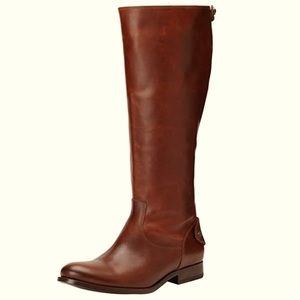 Frye - Melissa Button Zip Boots in Cognac. W 6.5